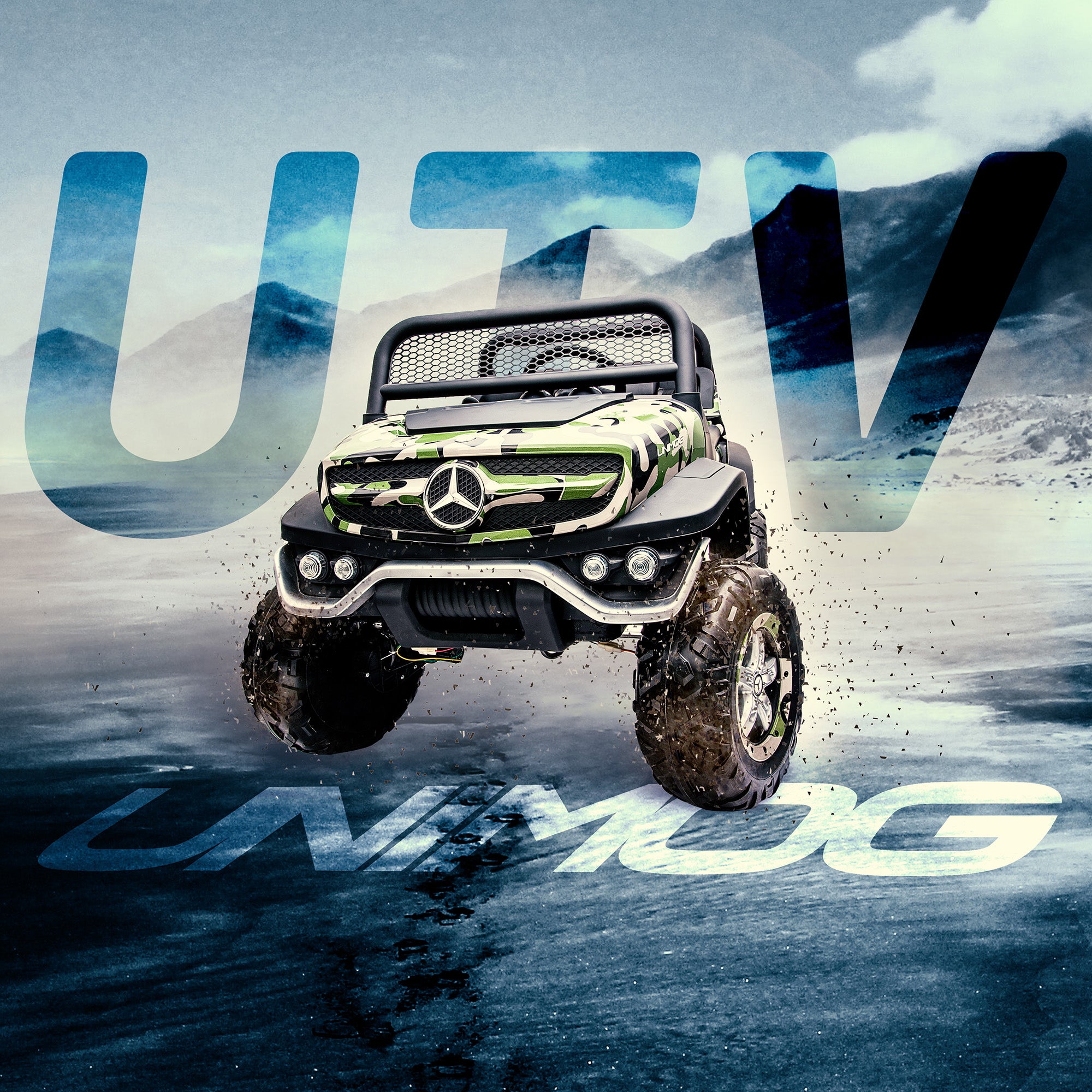 mercedes unimog 1 1 2k benz utv atv buggy 12v 4wd