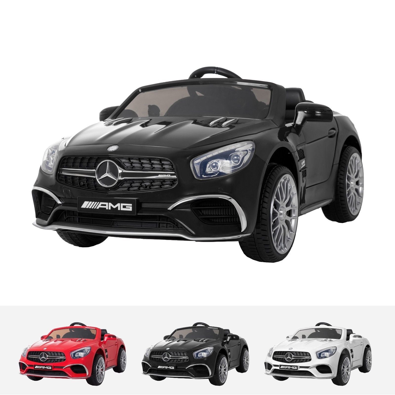 RiiRoo Mercedes Benz SL65 AMG Ride On Car - 12V 2WD Black
