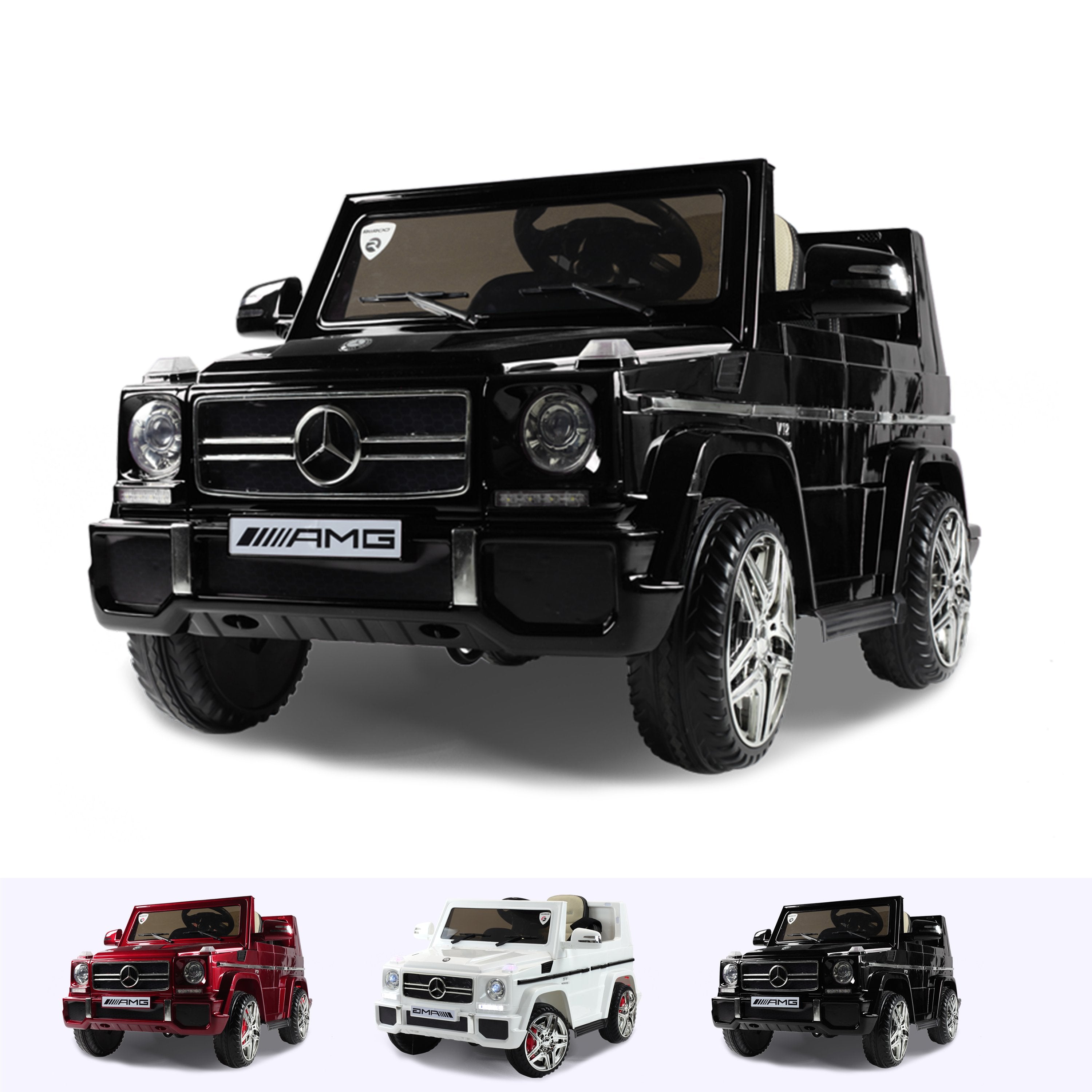RiiRoo Mercedes G65 Kids Ride On Car - 12V 2WD Black